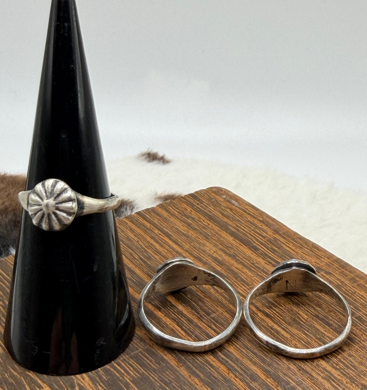 Navajo Handmade Flower Cast Ring by Pauline Nelson