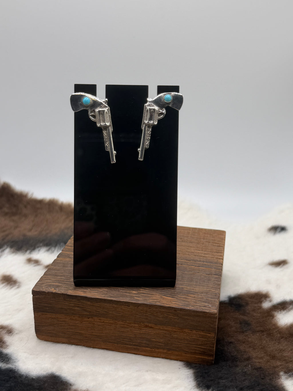 Navajo Made Revolver Earrings by Robby Manuelito