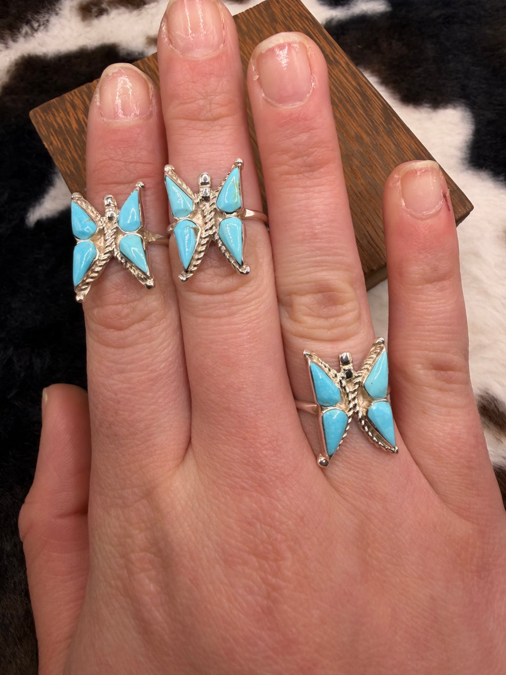 Zuni Handmade Turquoise Rings by Joanna Cooyate