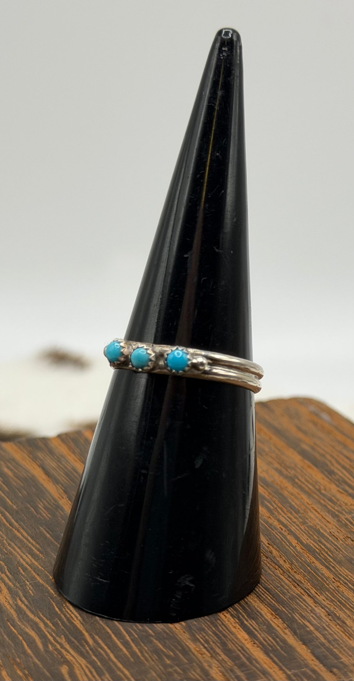 Navajo Handmade Turquoise Band Rings by Genevieve Sherman