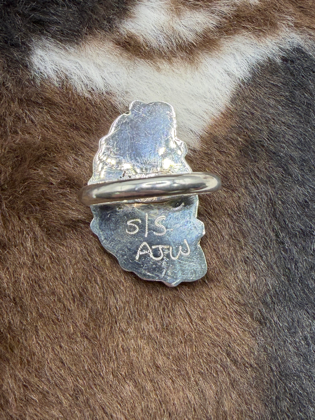 Zuni Handmade Kingman Half Cluster Adjustable Rings by Alicia Wilson