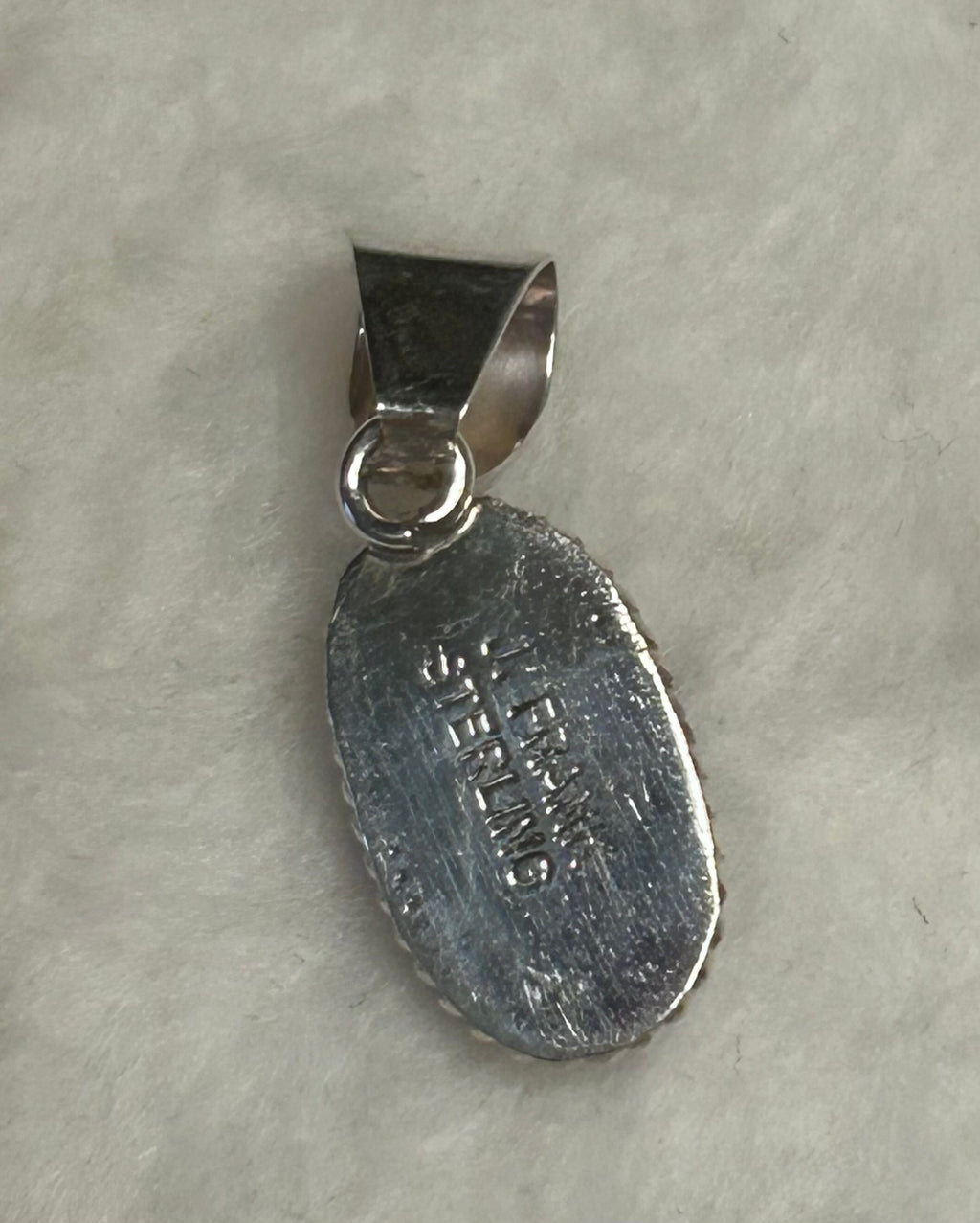 Navajo Handmade Black Onyx Pendant by Jaderra Frank