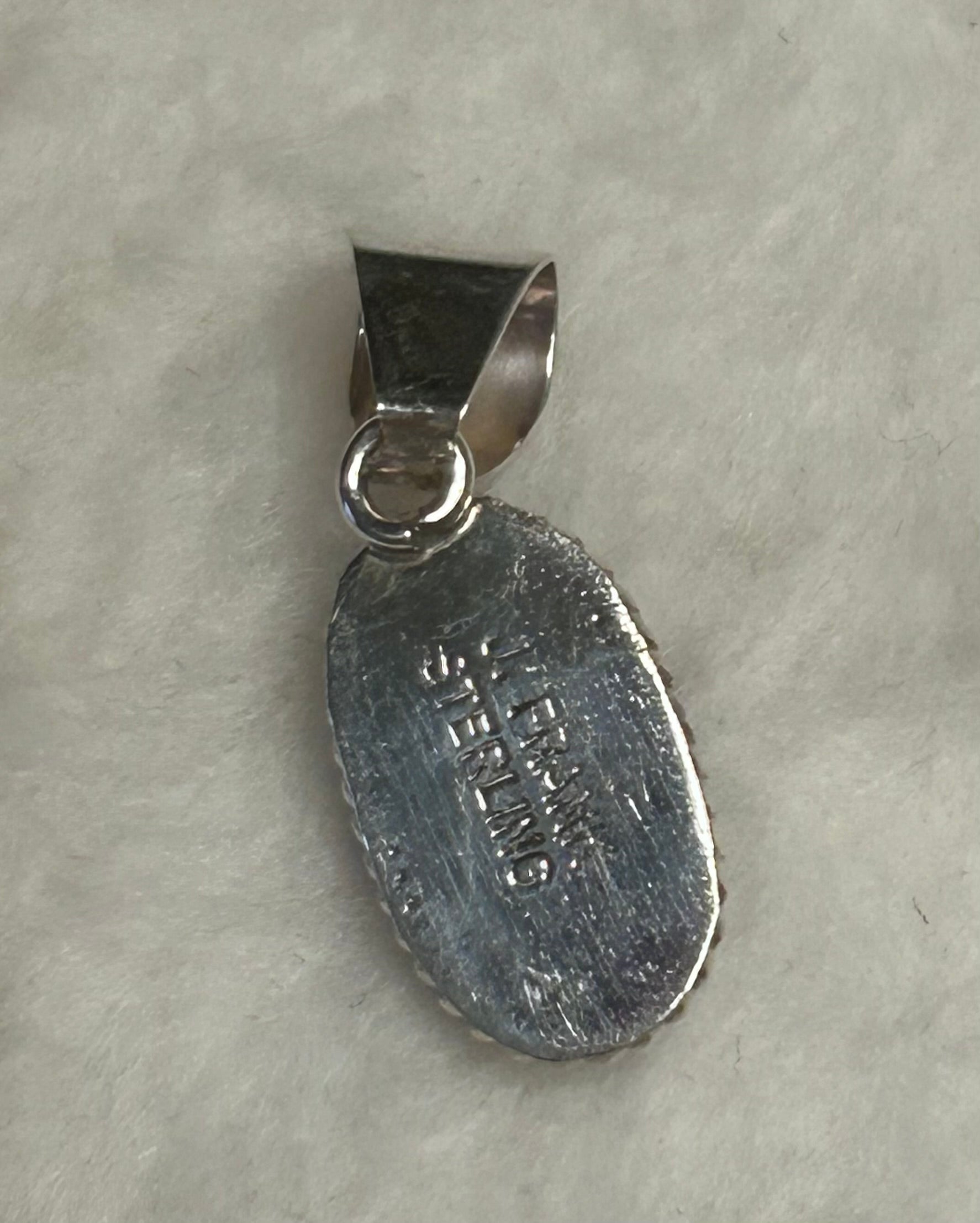 Navajo Handmade Black Onyx Pendant by Jaderra Frank