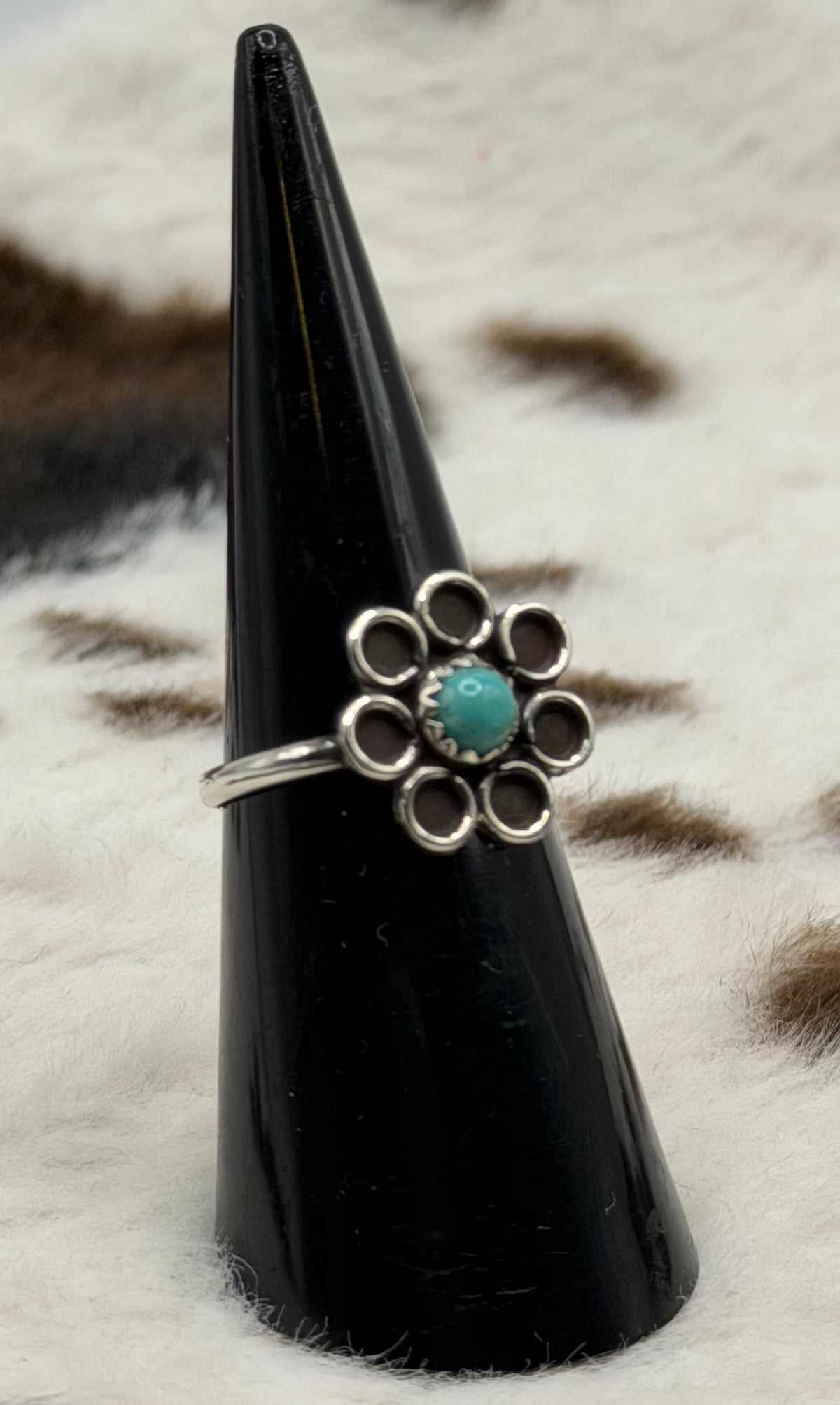 Navajo Handmade Flower Rings by Ganelle Perry