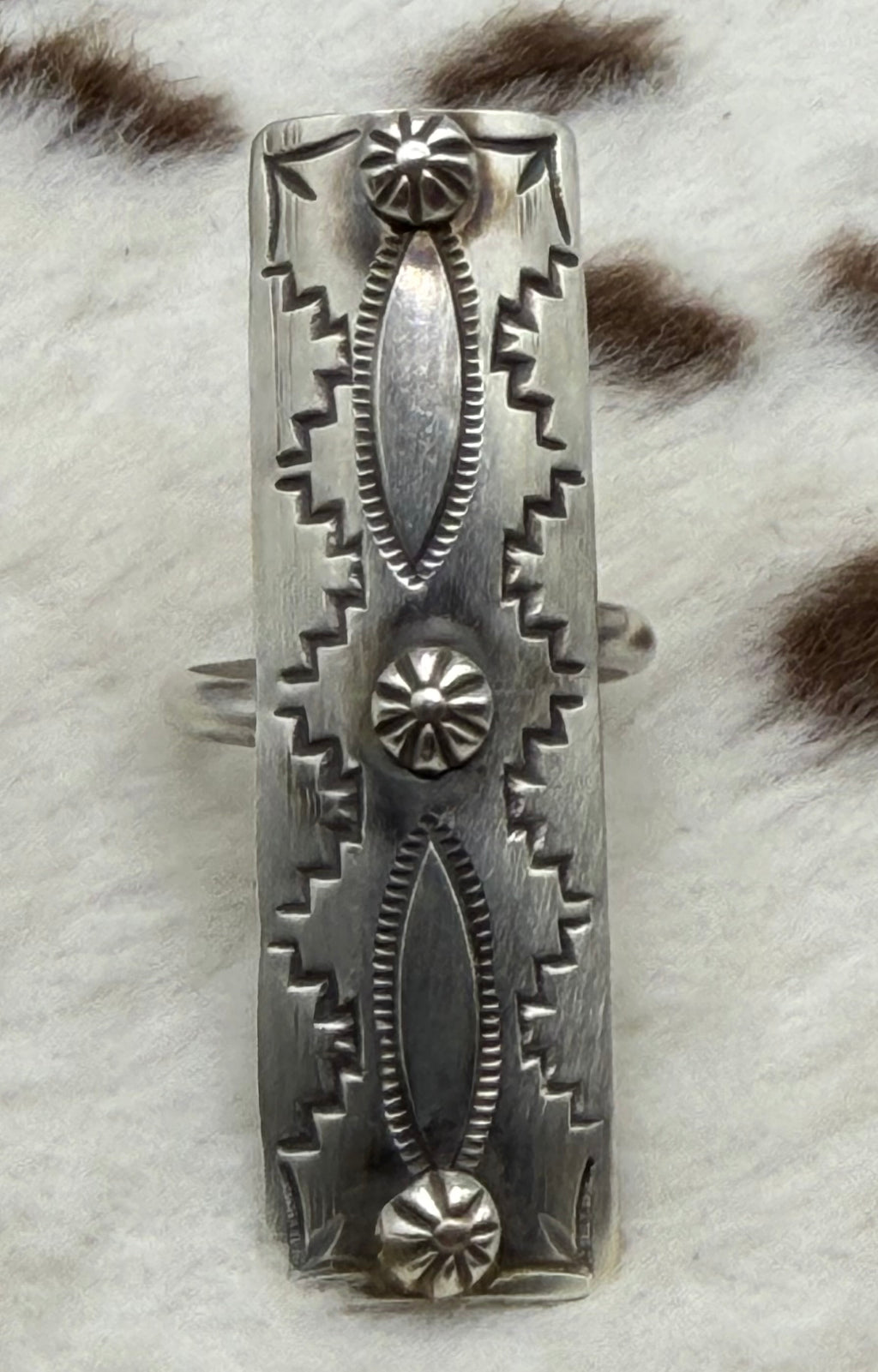 Navajo Handmade Silver Adjustable Ring by Greg Sandoval