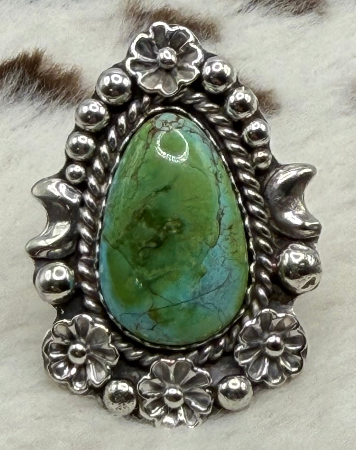 Navajo Handmade Sonoran Gold Adjustable Ring By Laredo Tsosie