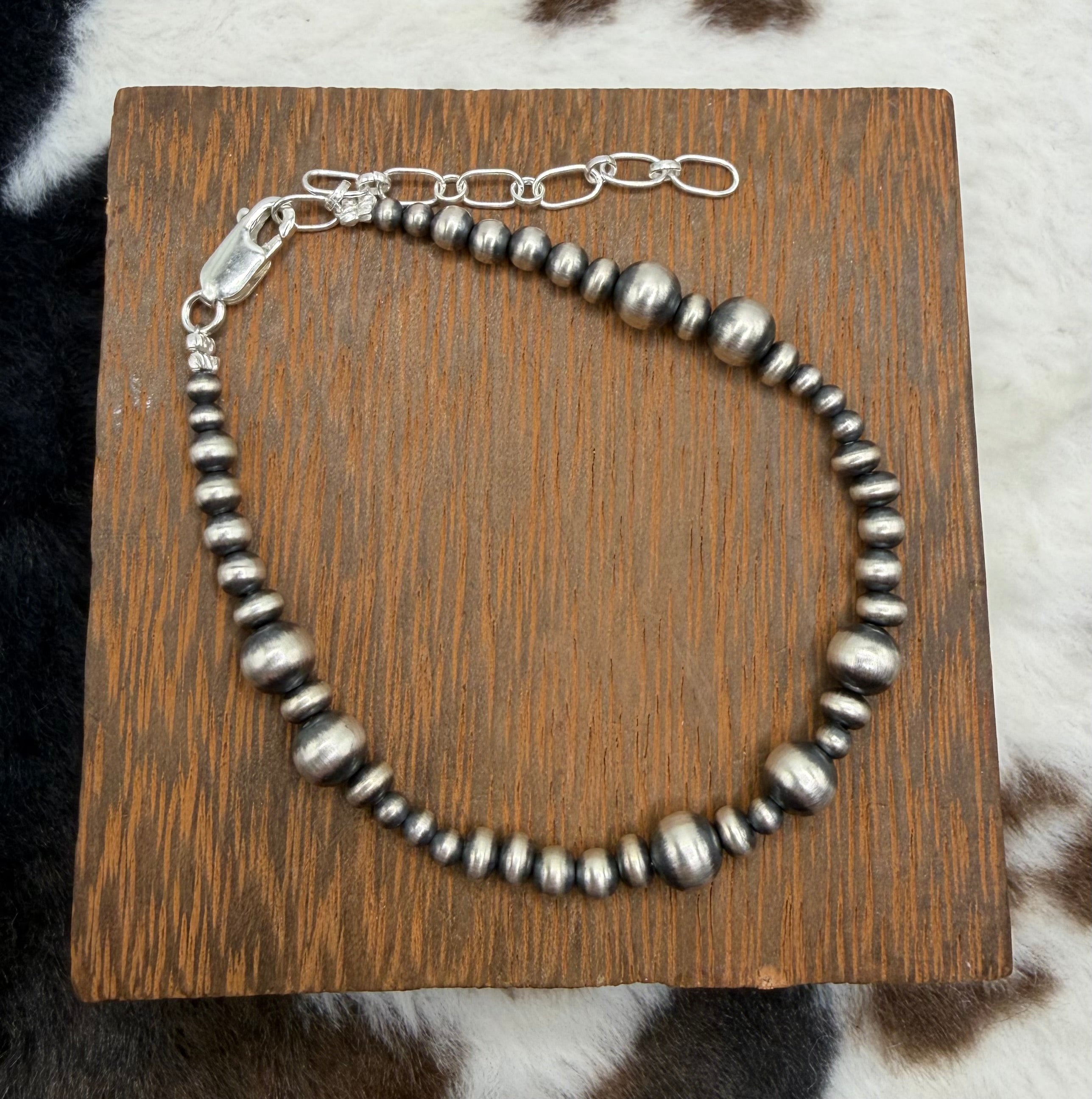 Sterling Silver Machine Made Pearl Bracelet