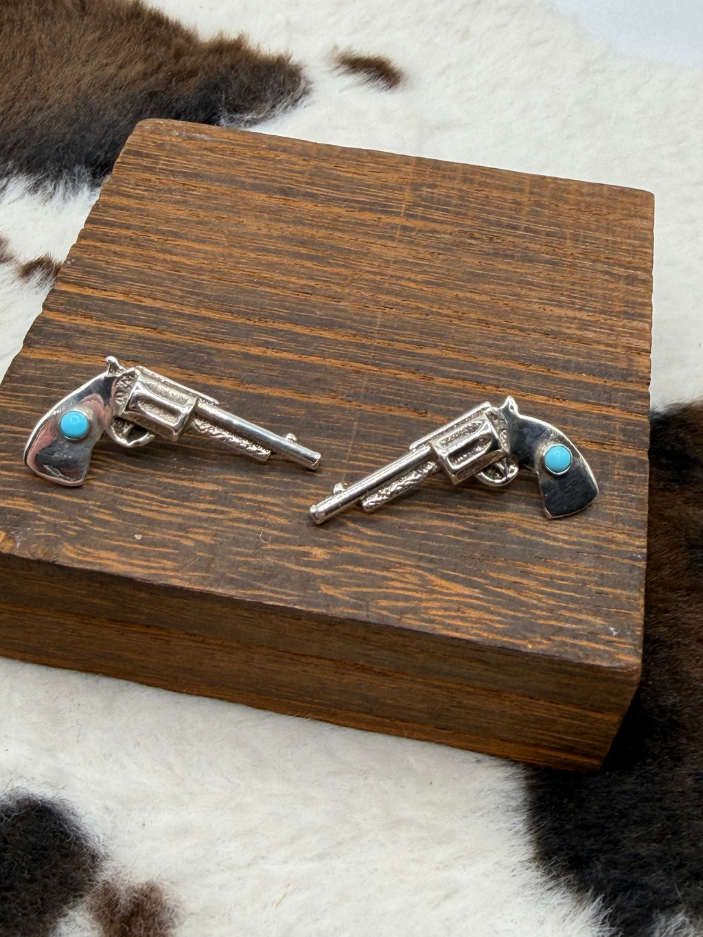 Navajo Made Revolver Earrings by Robby Manuelito