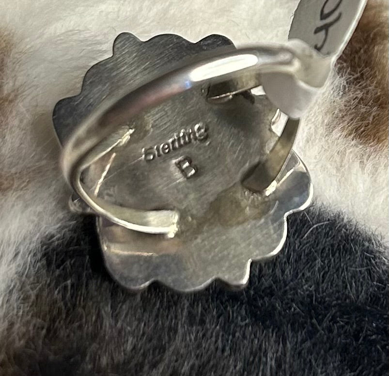 Navajo Handmade Pink Conch Ring Size 7 By Vanessa Begay