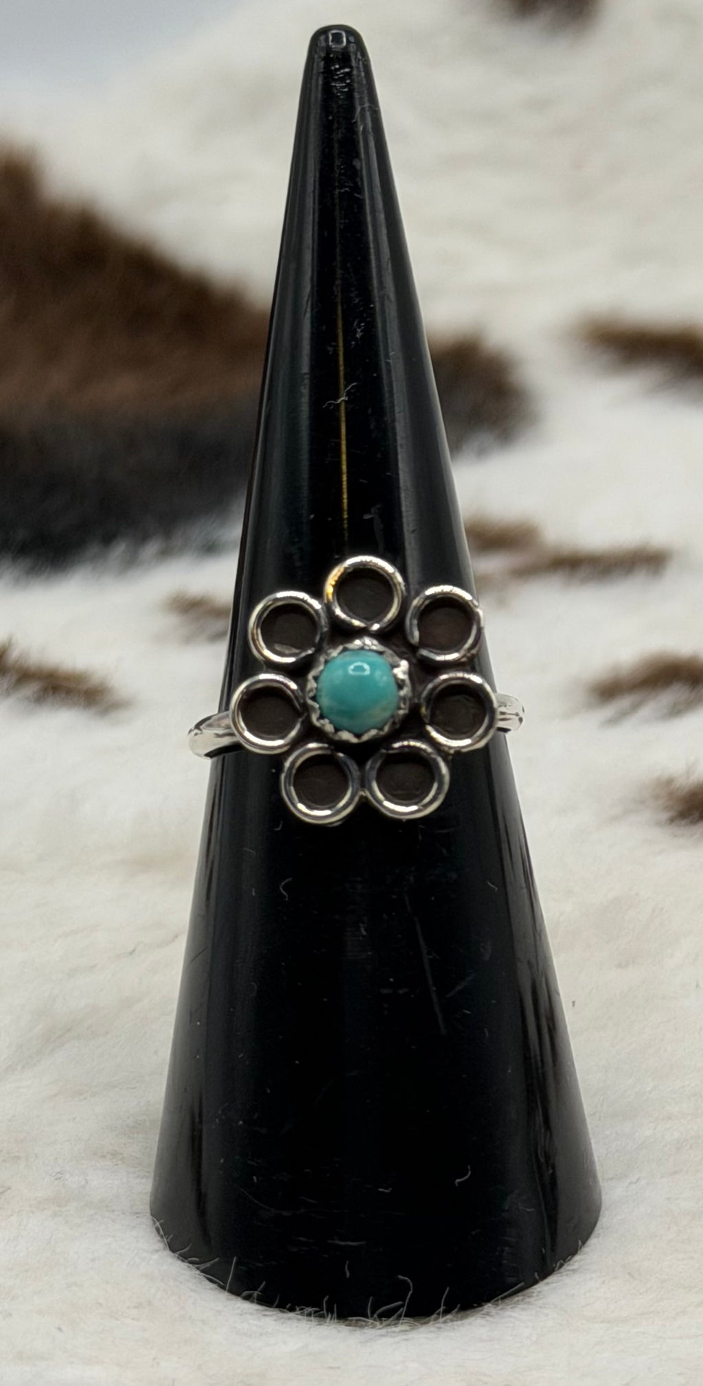 Navajo Handmade Flower Rings by Ganelle Perry