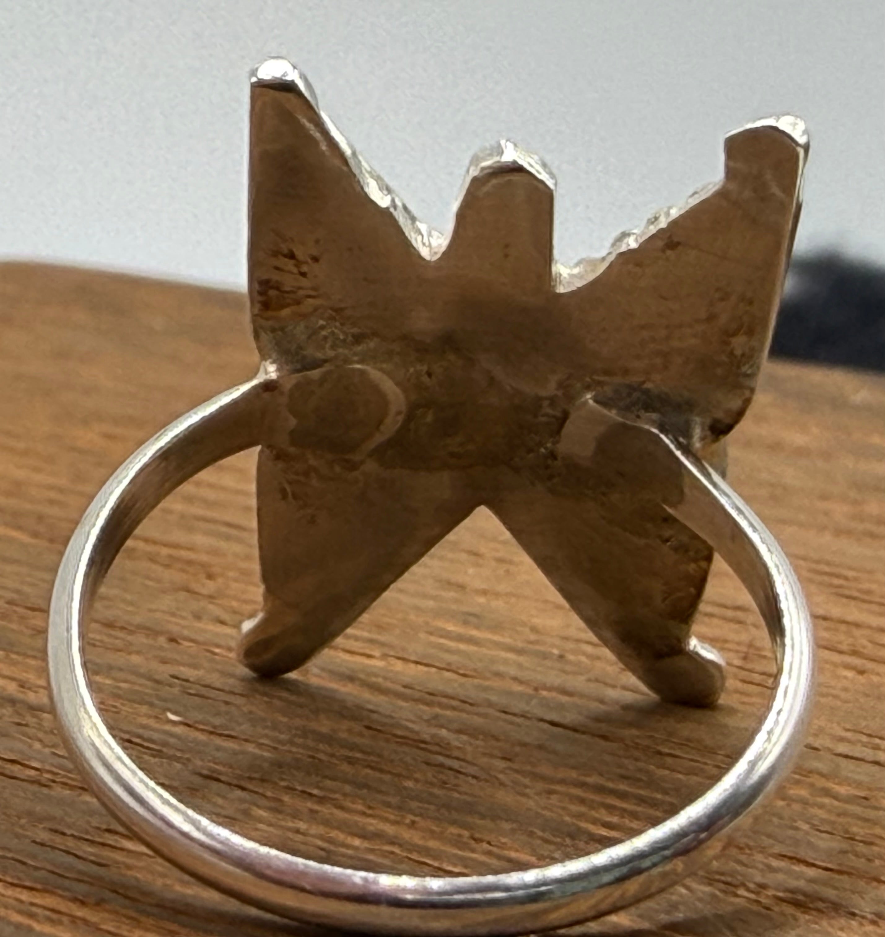 Zuni Handmade Opal Butterfly Rings by Joanne Cooyate Size 6