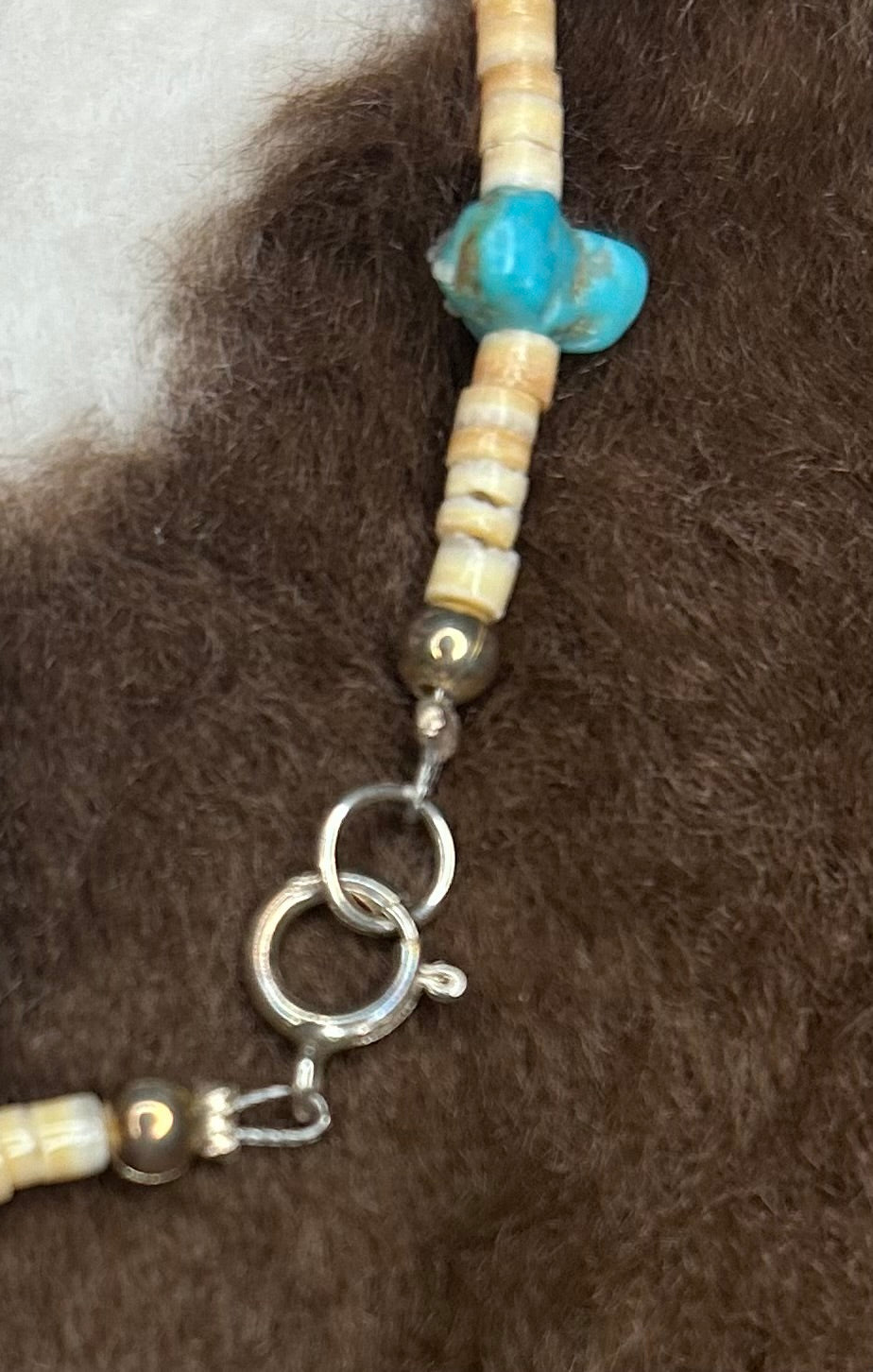 Turquoise and Heishi Ankle or Wrist Bracelet by Naomi Garcia
