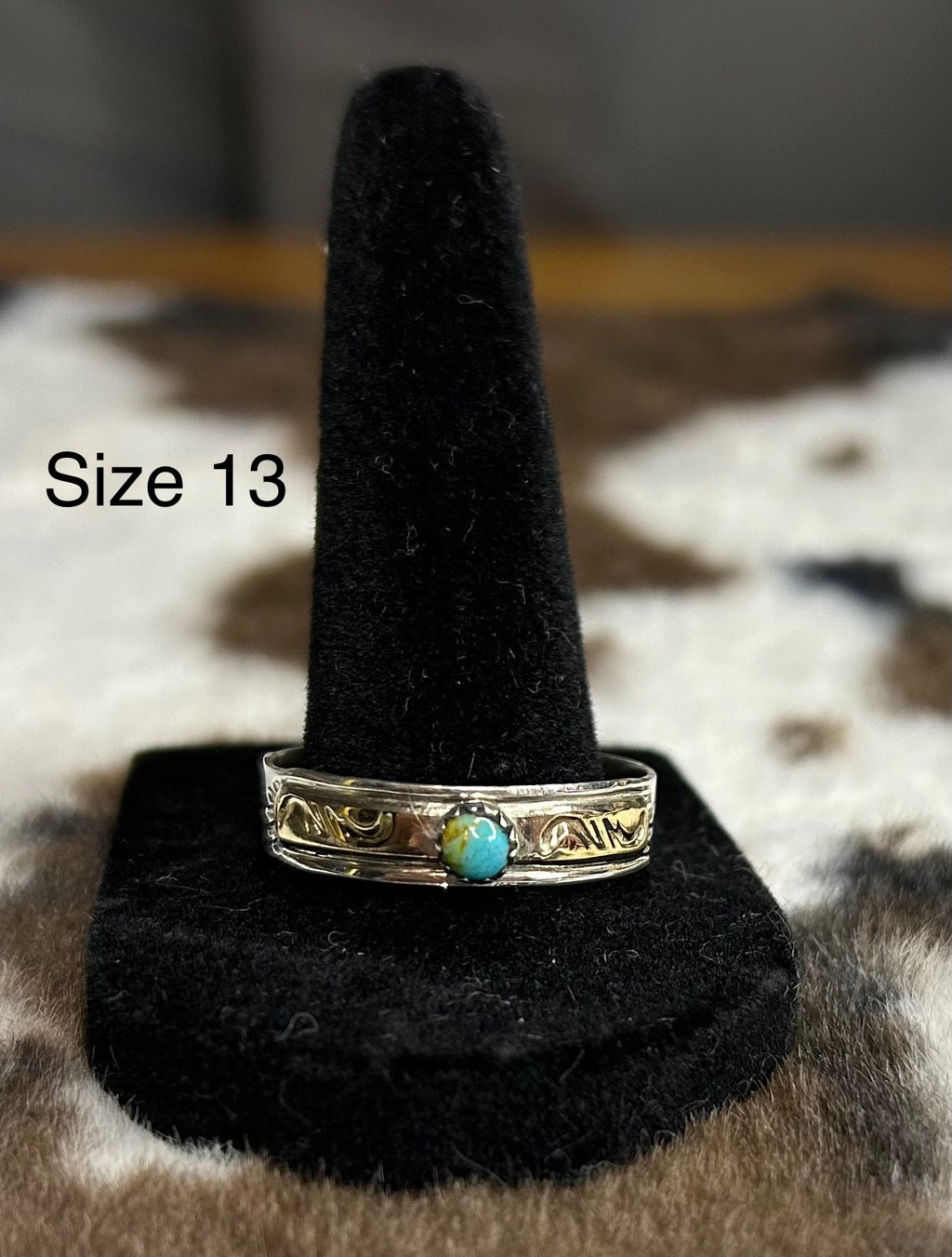 Navajo Handmade Kingman 14k Filled Ring by Juanita Pino