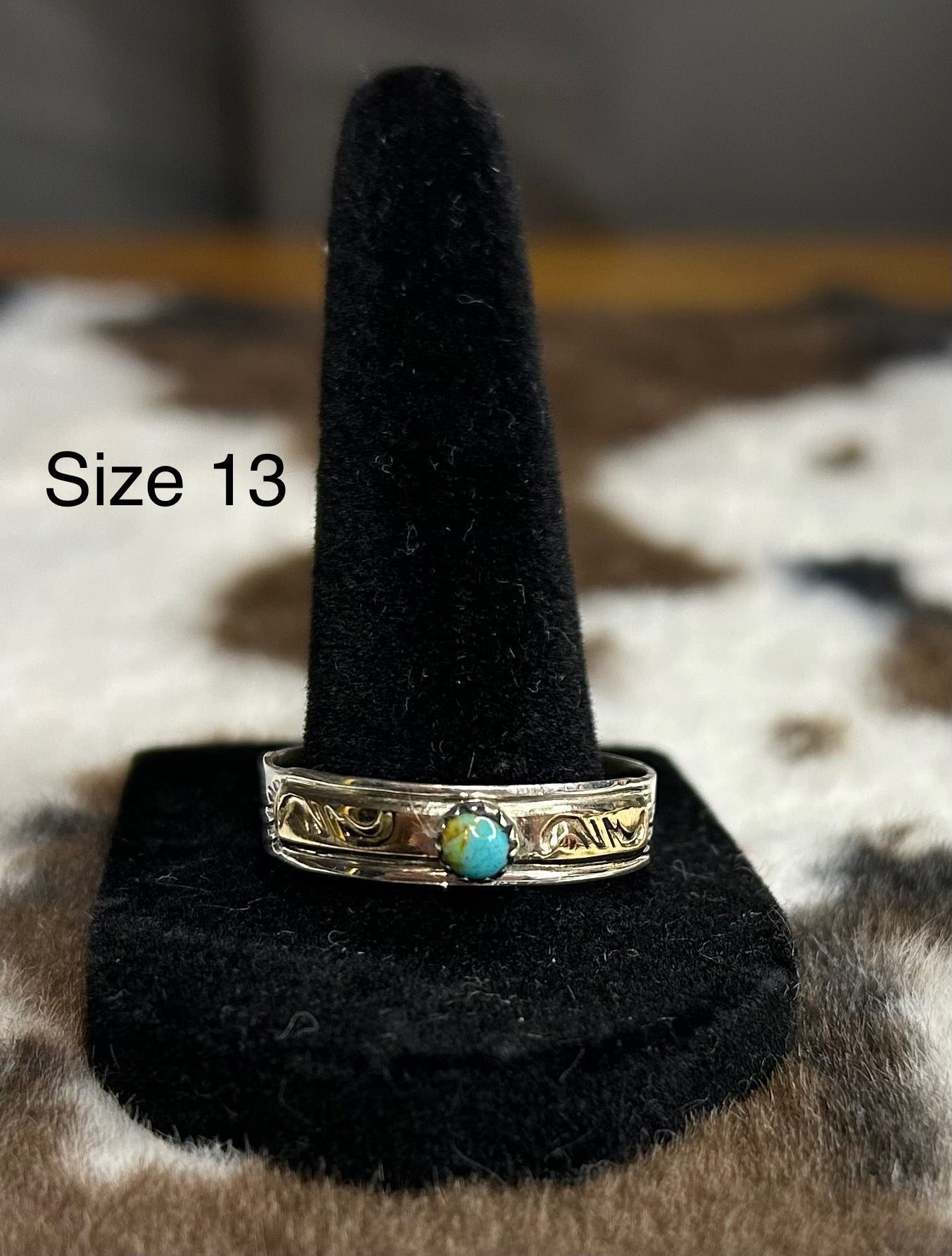 Navajo Handmade Kingman 14k Filled Ring by Juanita Pino