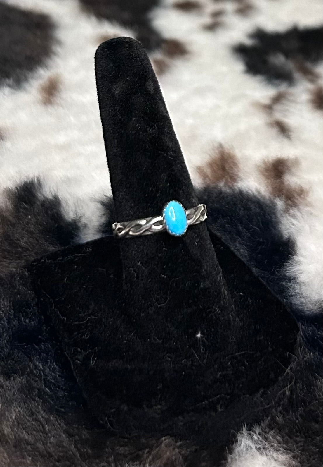 Navajo Handmade Open Twist Turquoise
Band by Katrina Tsosie