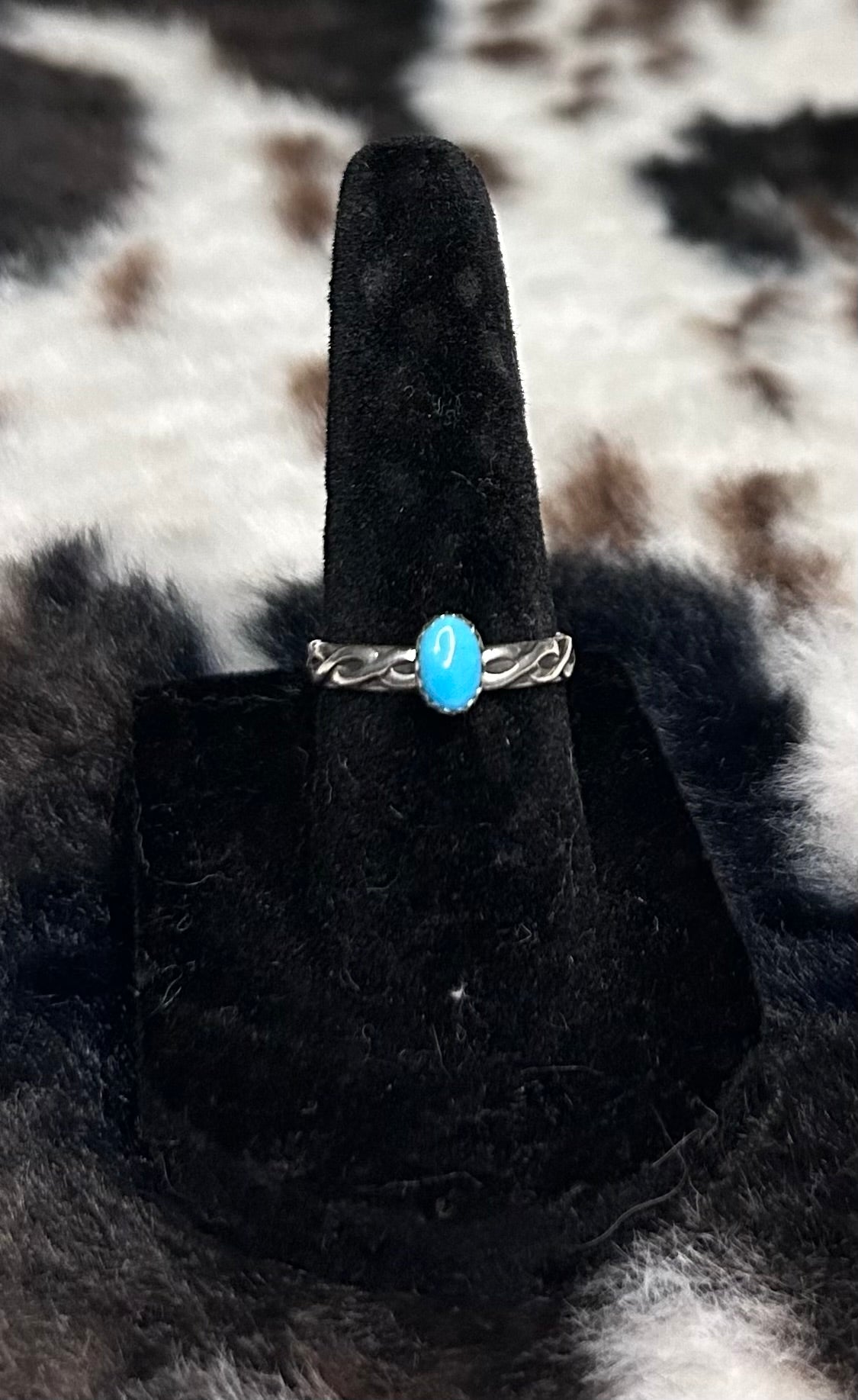 Navajo Handmade Open Twist Turquoise
Band by Katrina Tsosie
