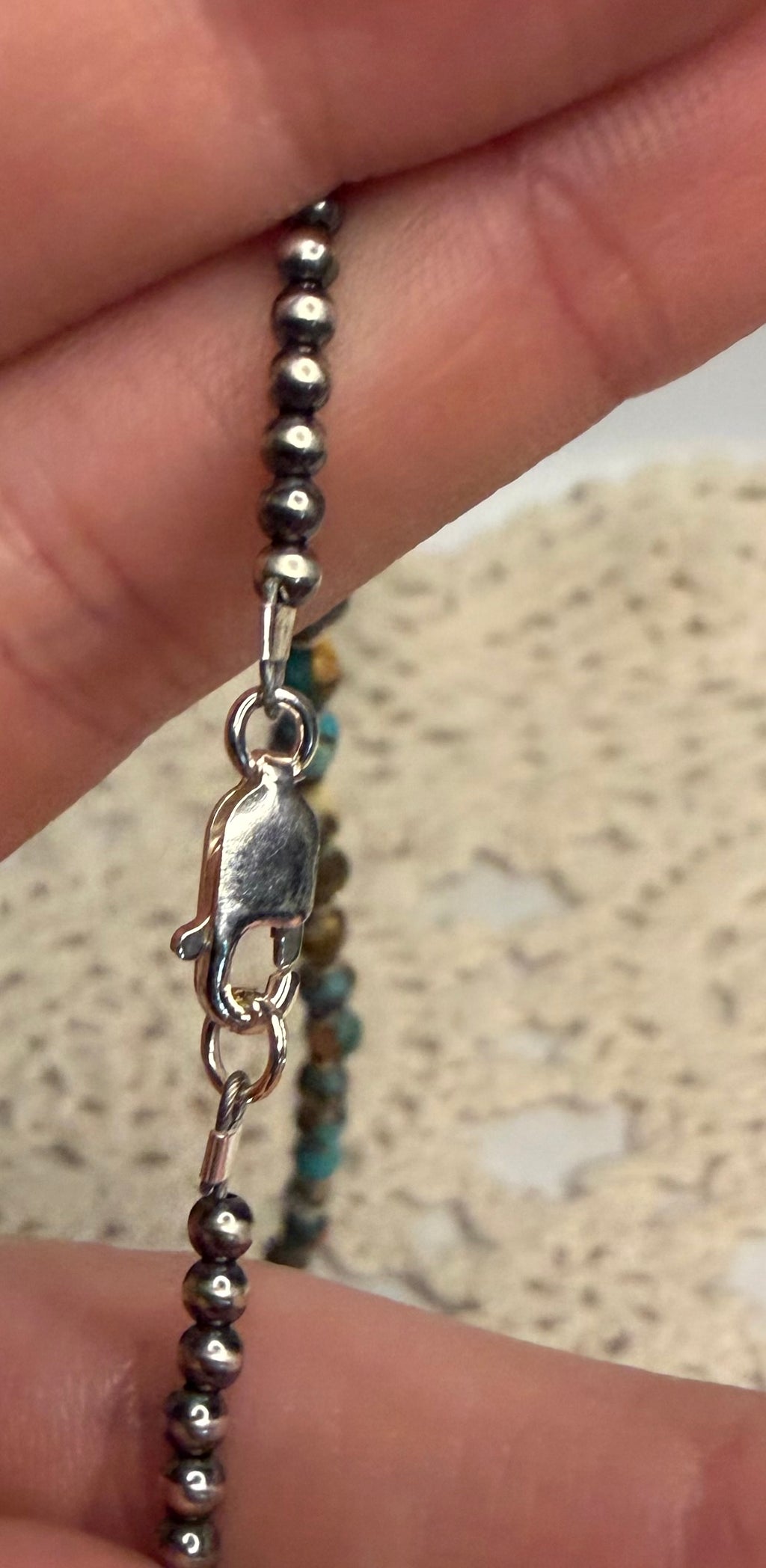 Spiny Oyster Shell and Kingman Machine Made Pearls Necklace