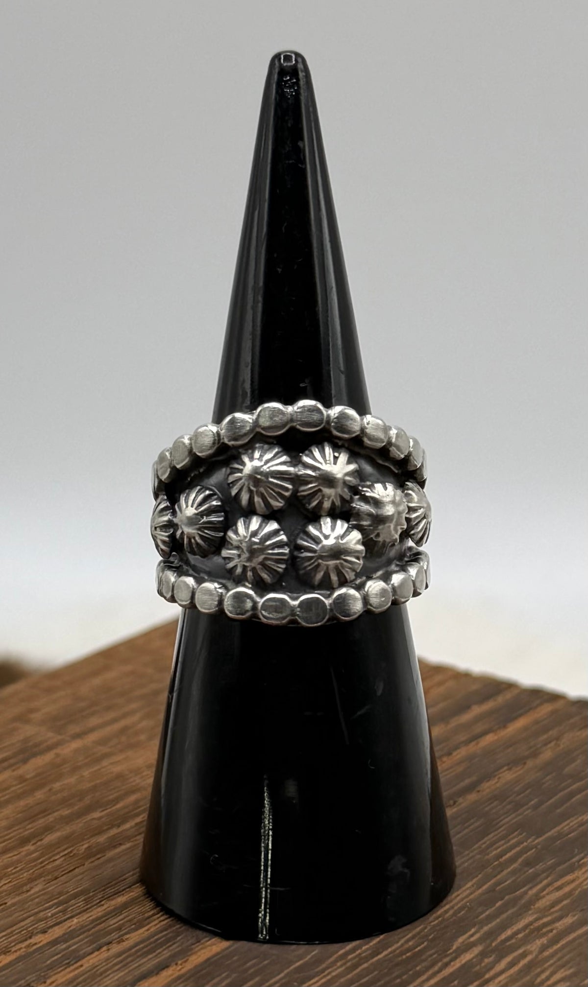 Navajo Handmade Silver Cigar Band Rings by Genevieve Francisco