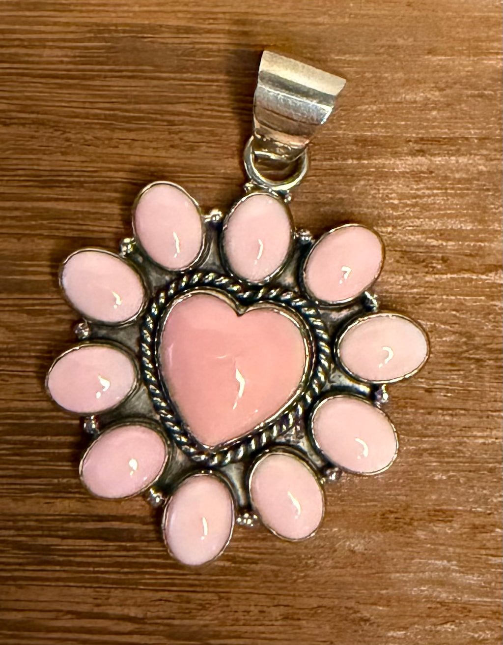 Sterling Silver Pink Conch Pendant