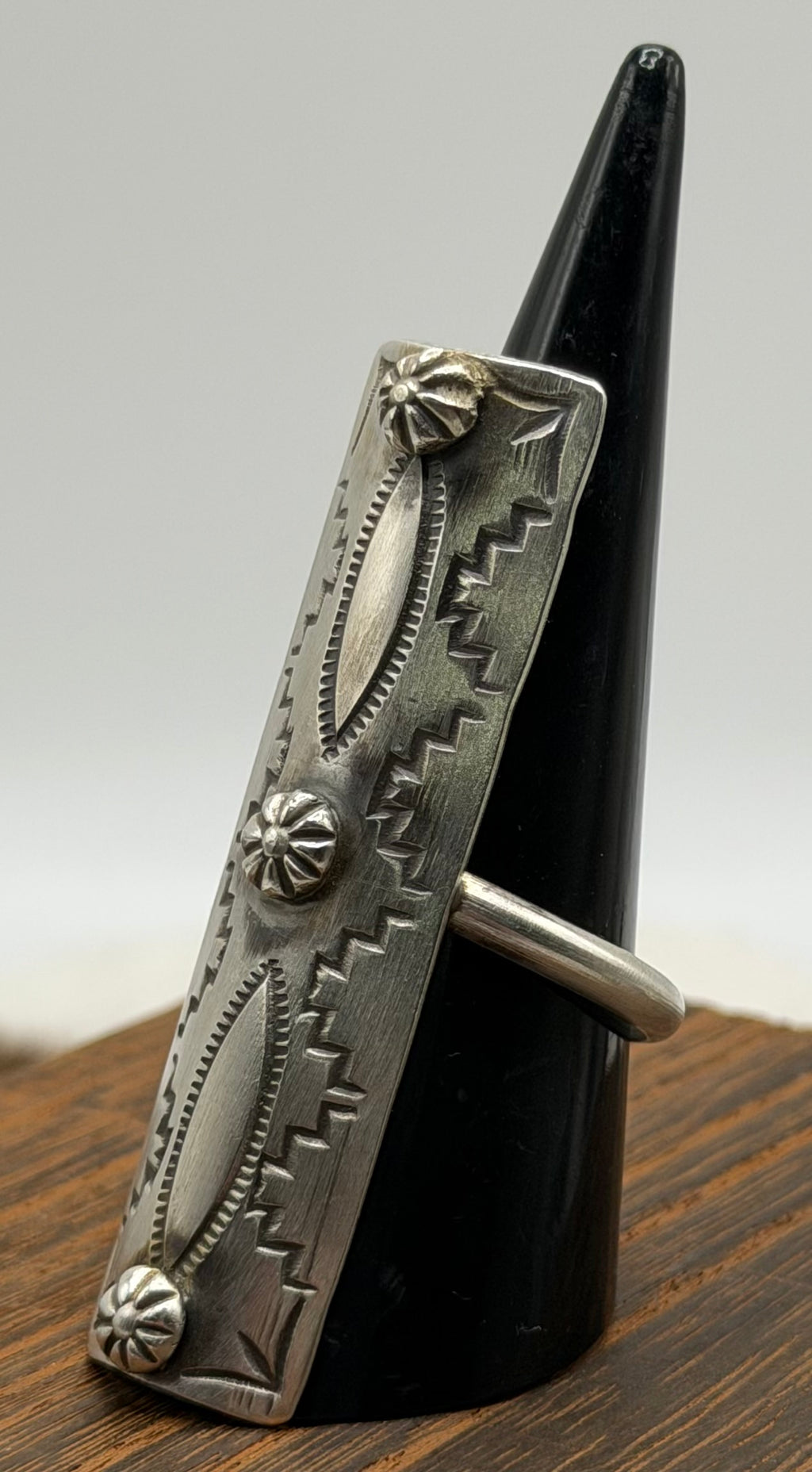 Navajo Handmade Silver Adjustable Ring by Greg Sandoval