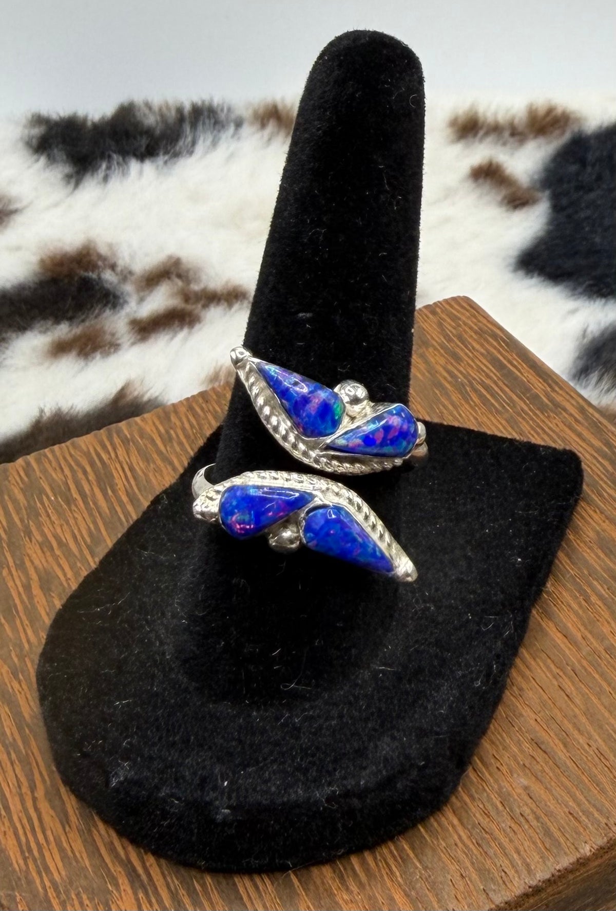 Zuni Handmade Opal Butterfly Rings by Joanne Cooyate Adjustable