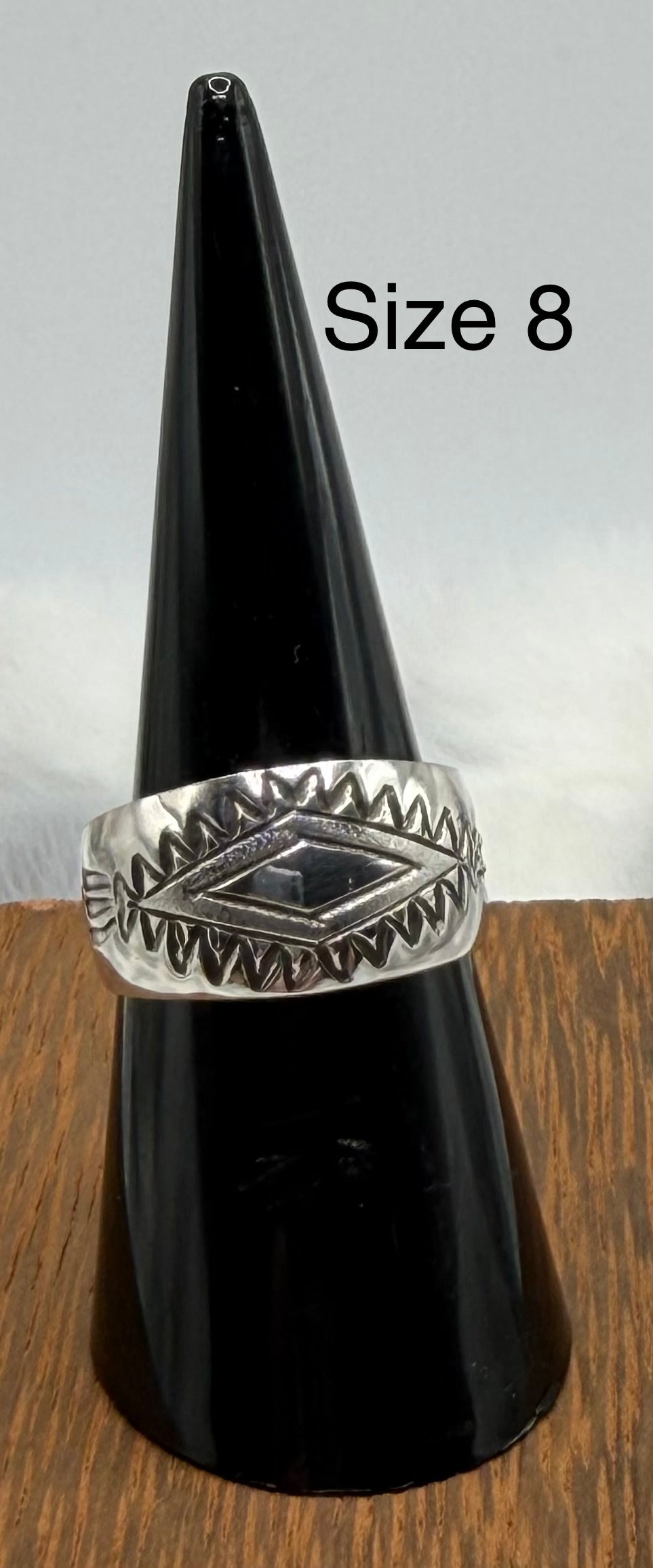 Navajo Made Sterling Band Rings by Florence Tahe