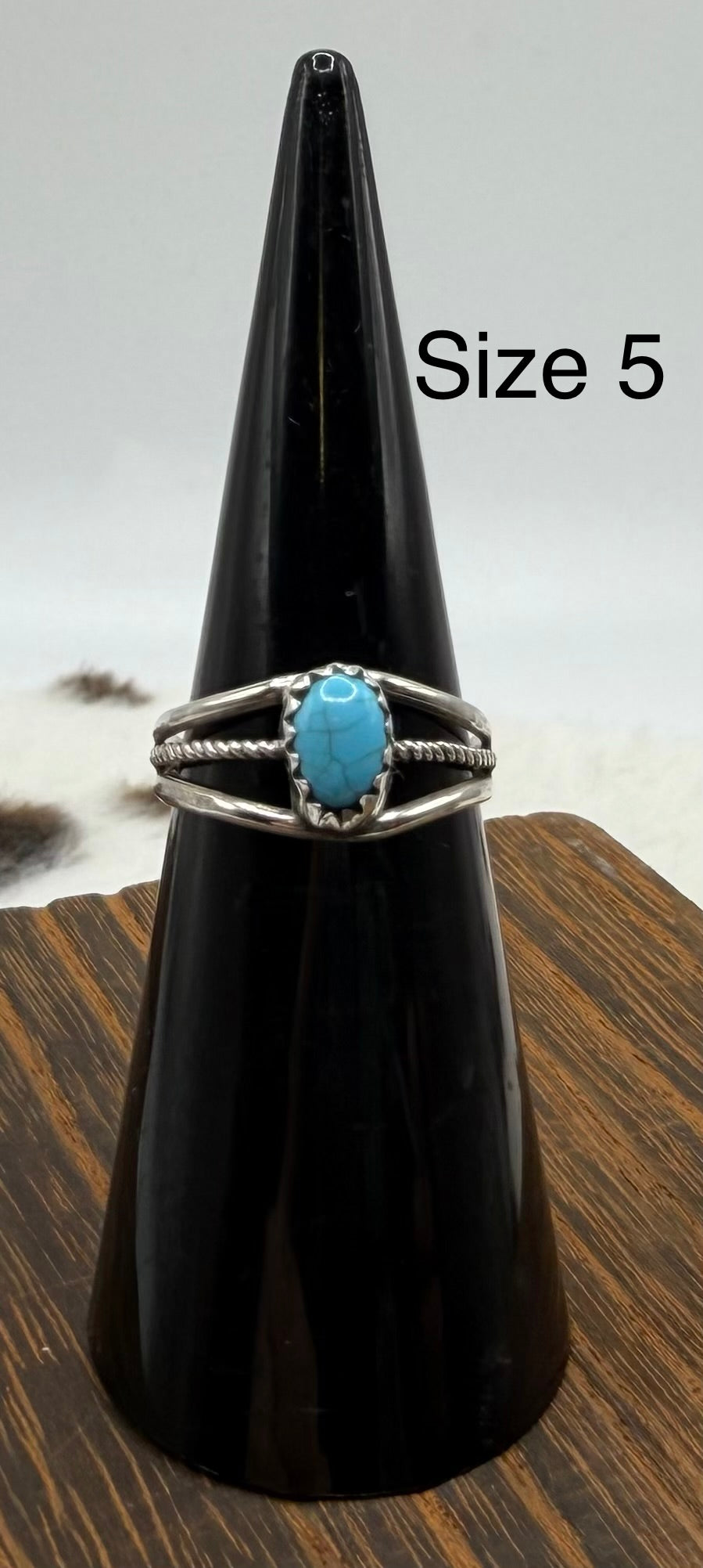 Navajo Handmade Turquoise Ring by Lebron Young