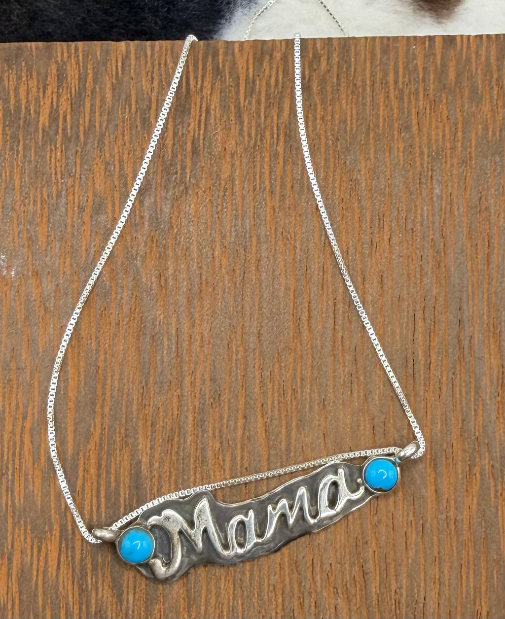 Navajo Handmade Kingman  “Mama” Necklace by Charlene Yazzie