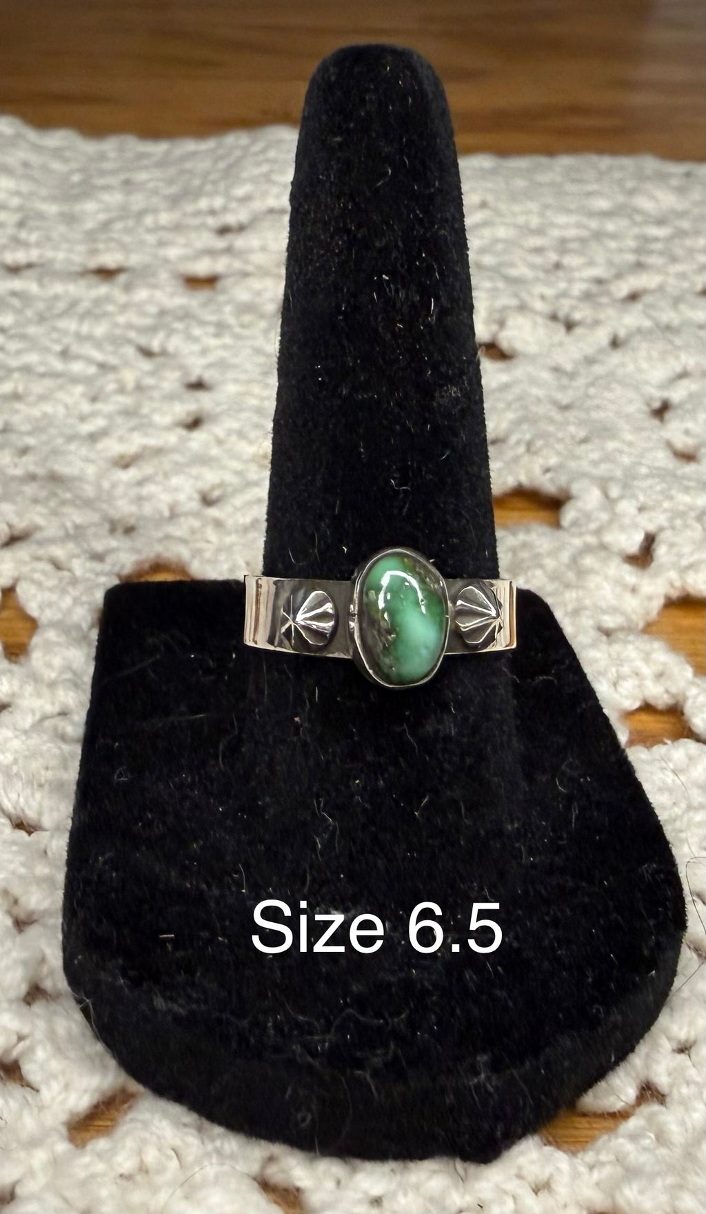 Navajo Sonoran Turquoise Band Rings By Adrian Yazzie