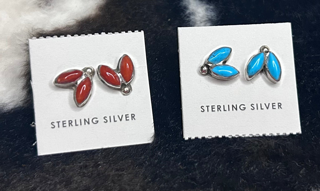 Zuni Handmade Rabbit ear stud earrings