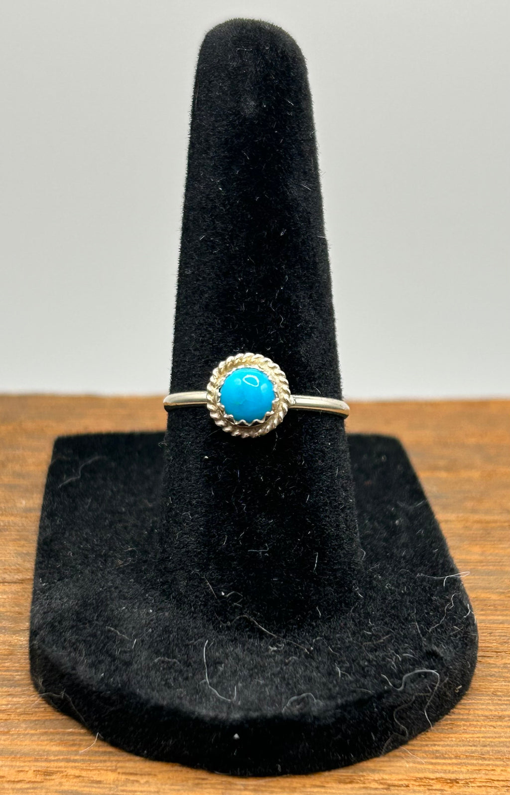 Kingman Turquoise Navajo Handmade Ring By Esther White