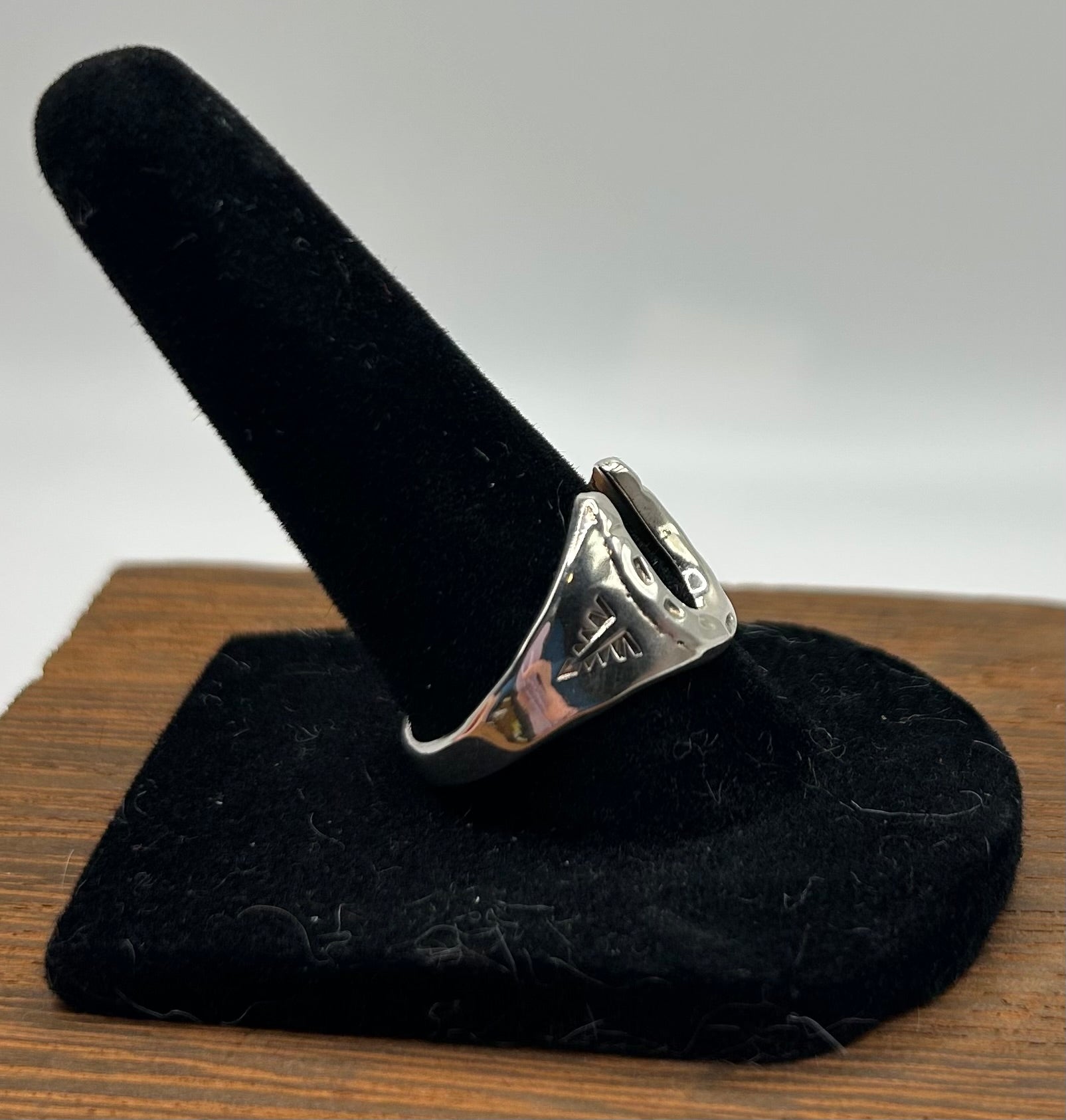 Navajo Handmade Sterling Horseshoe ring by Pauline Nelson.