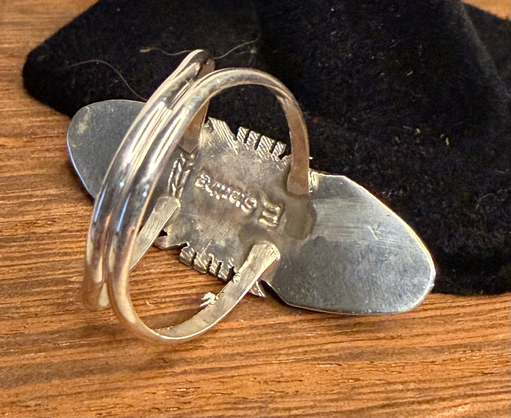 Navajo Handmade Cotton Candy Inlay Rings By Steve Francisco