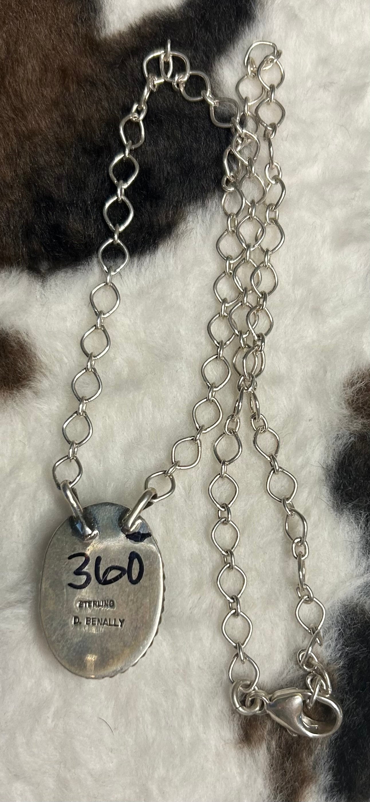 Navajo Handmade Palomino Variscite Necklace by Darryl Benally