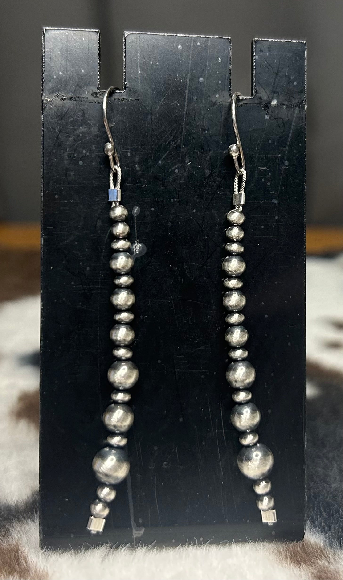 Sterling Silver Machine Made Pearl Earrings 6mm, 5mm, and 3mm pearls