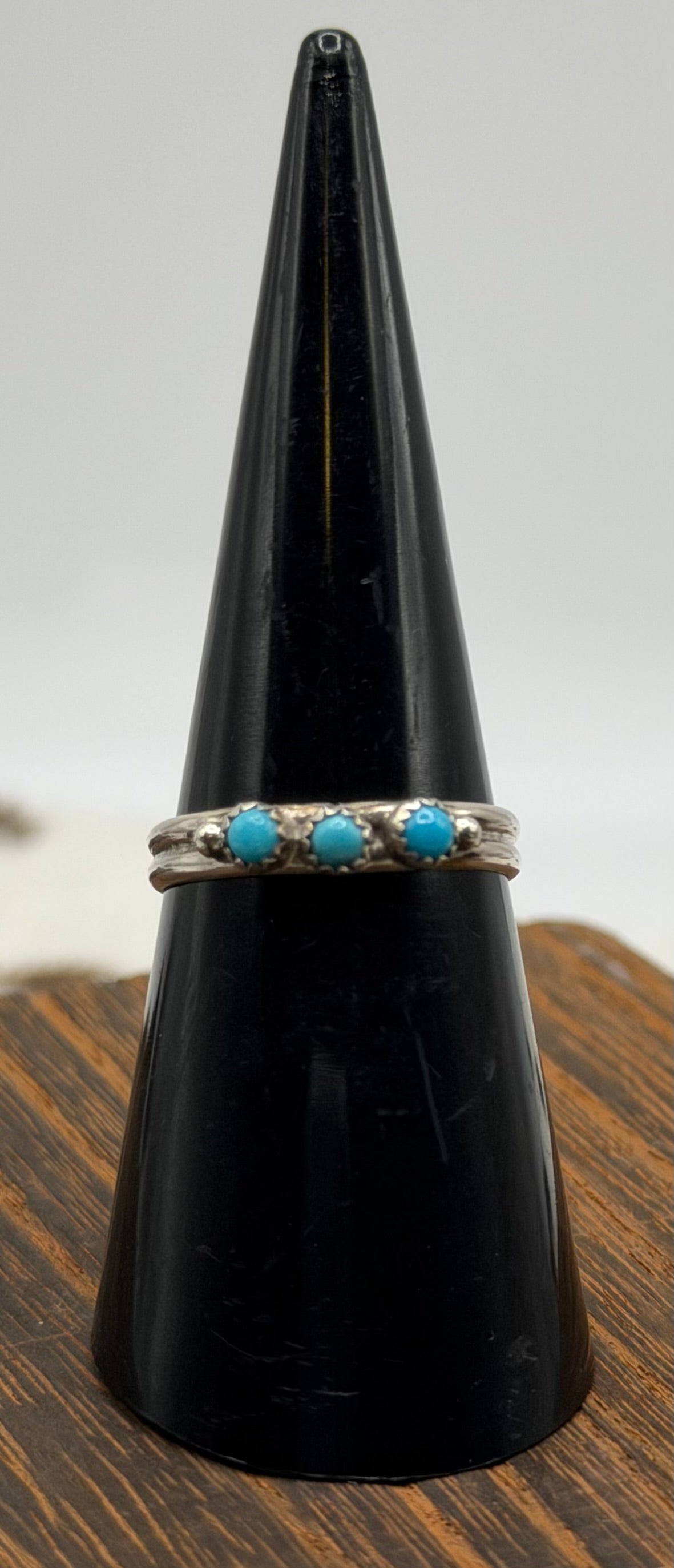 Navajo Handmade Turquoise Band Rings by Genevieve Sherman