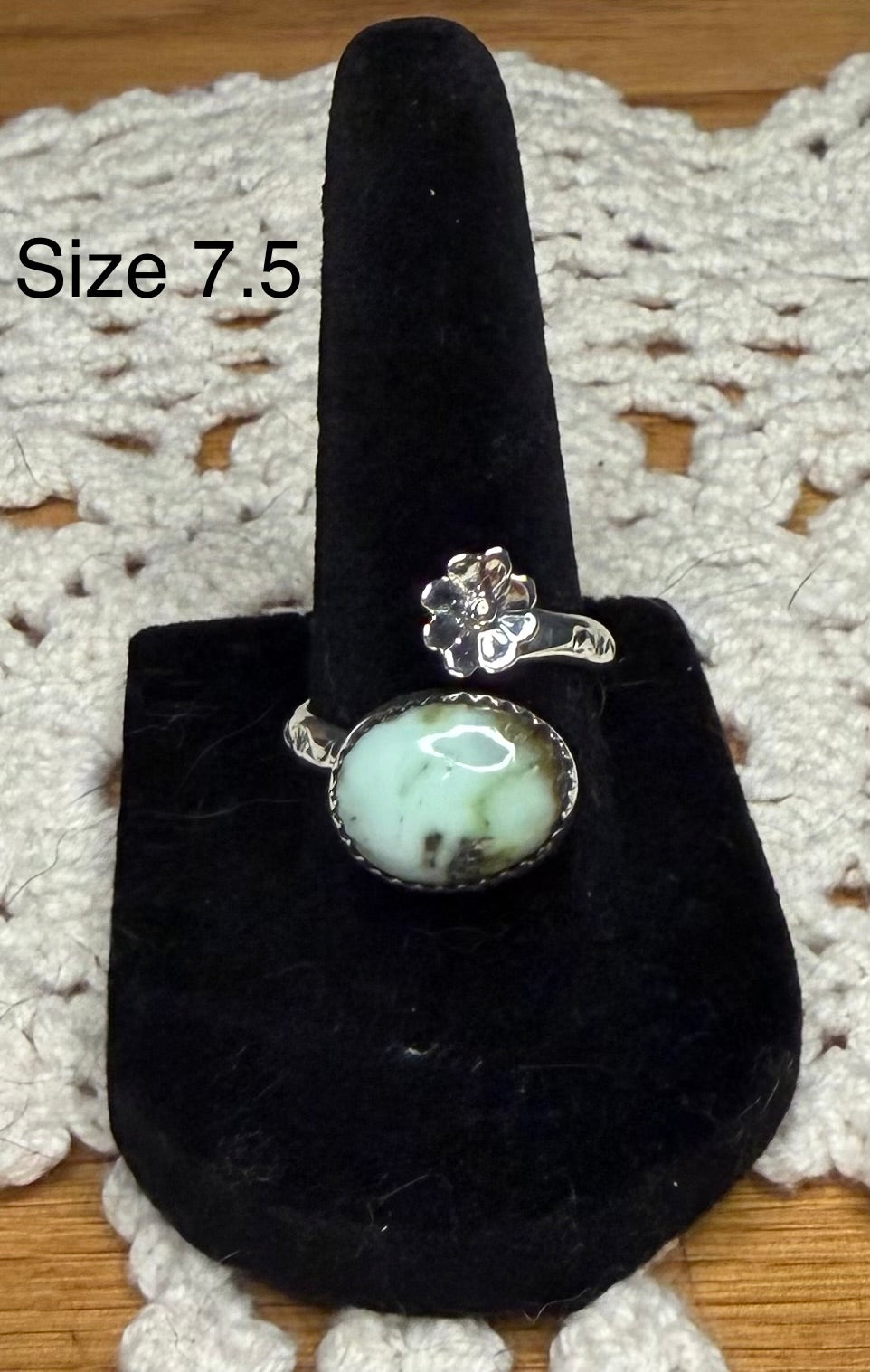 Navajo Adjustable Palomino Turquoise Ring By Renell Perry Chaco