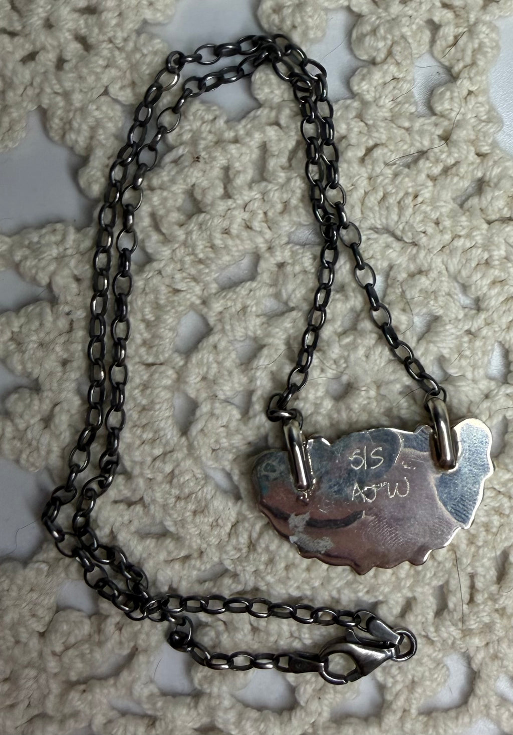 Zuni Handmade Kingman Turquoise Half Cluster Necklace by Alicia Wilson
