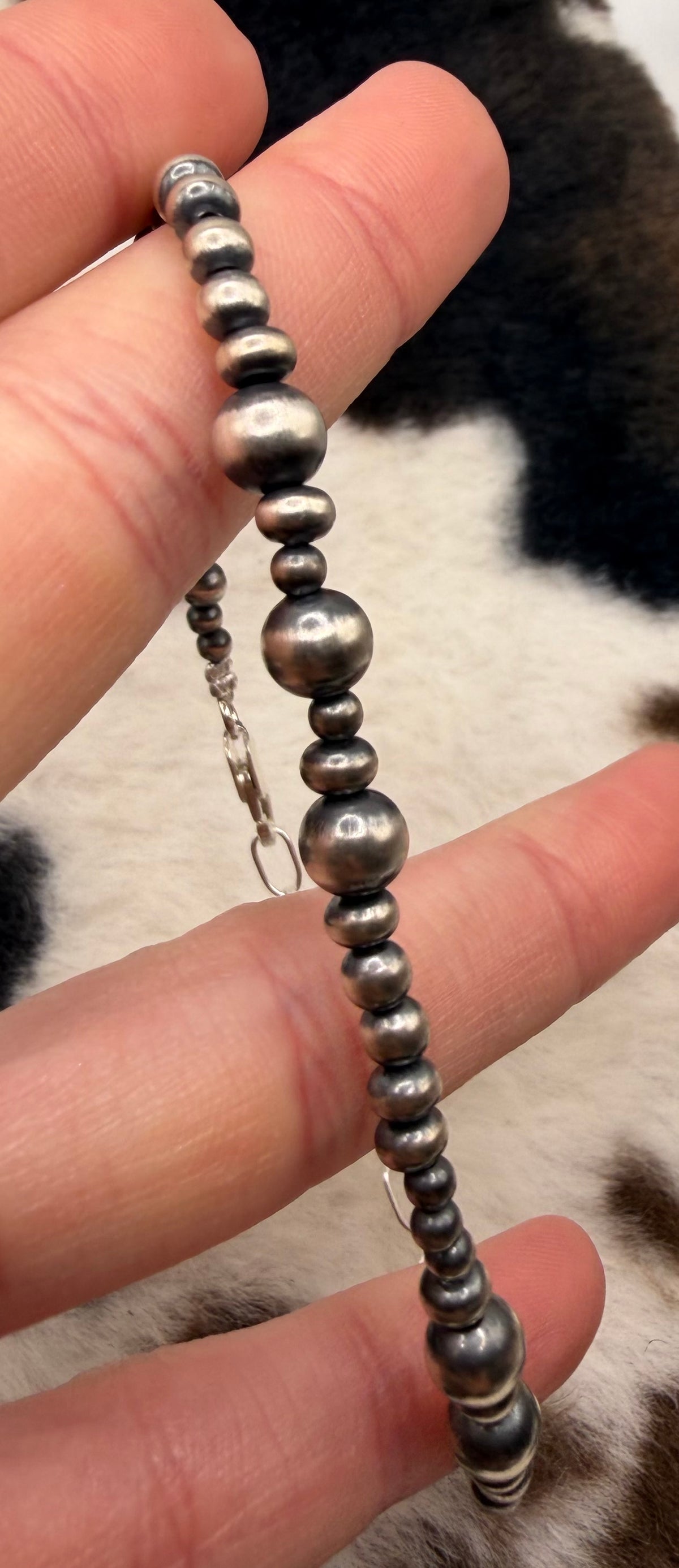 Sterling Silver Machine Made Pearl Bracelet