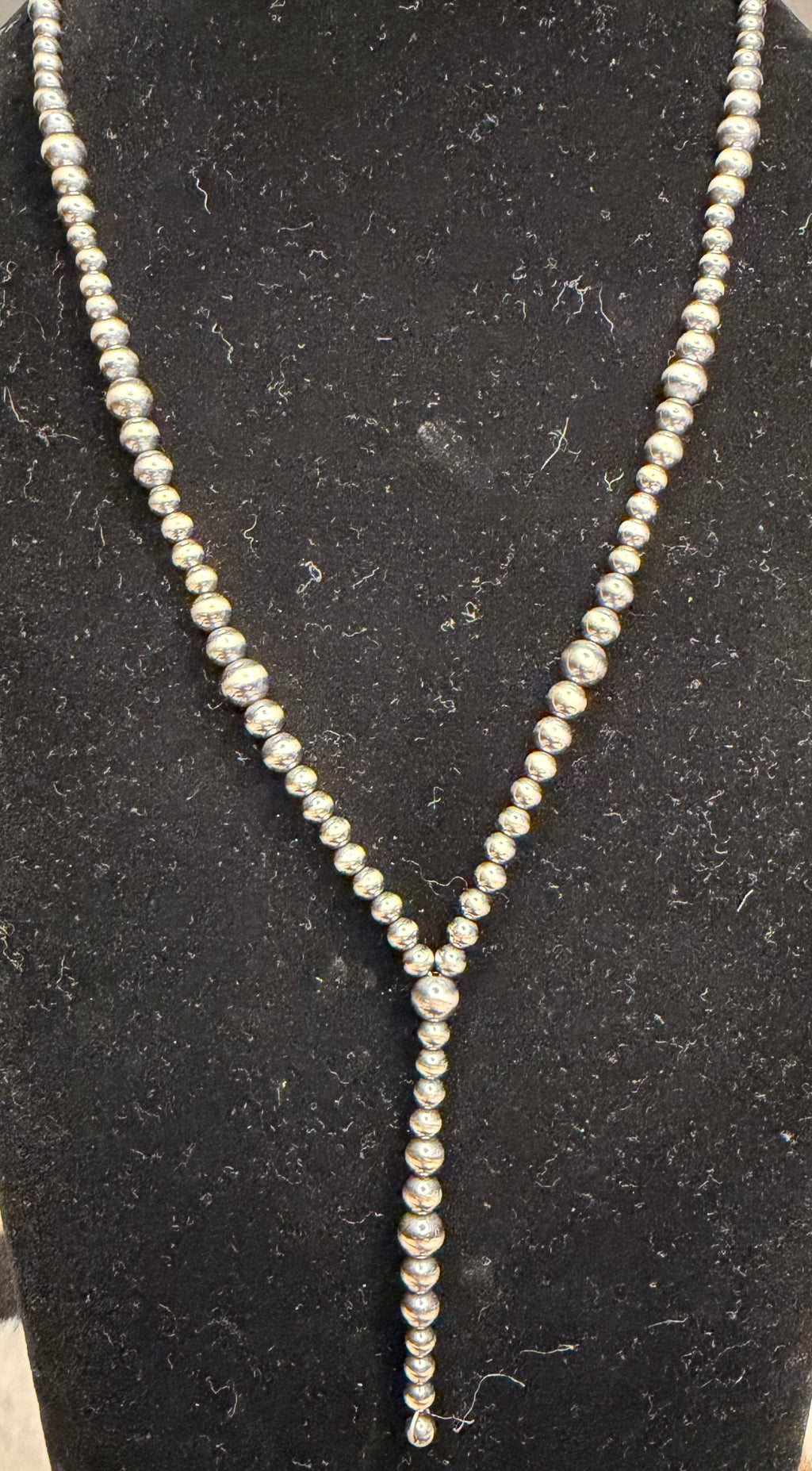 Machine Made Pearl Graduated Pearl Lariat Necklace
