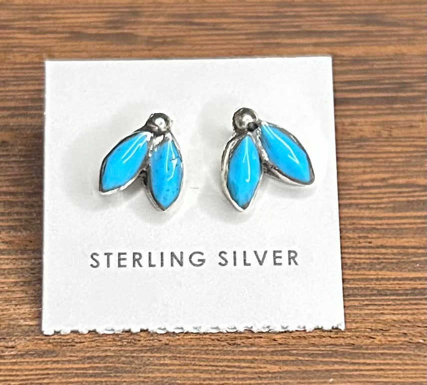 Zuni Handmade Rabbit ear stud earrings
