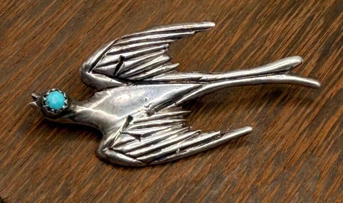 Vintage Native Made Swallow Pin Sleeping Beauty