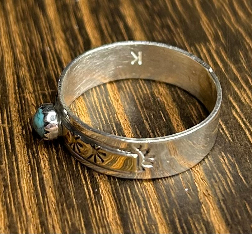 Navajo Handmade Kingman 14k Filled Ring by Juanita Pino