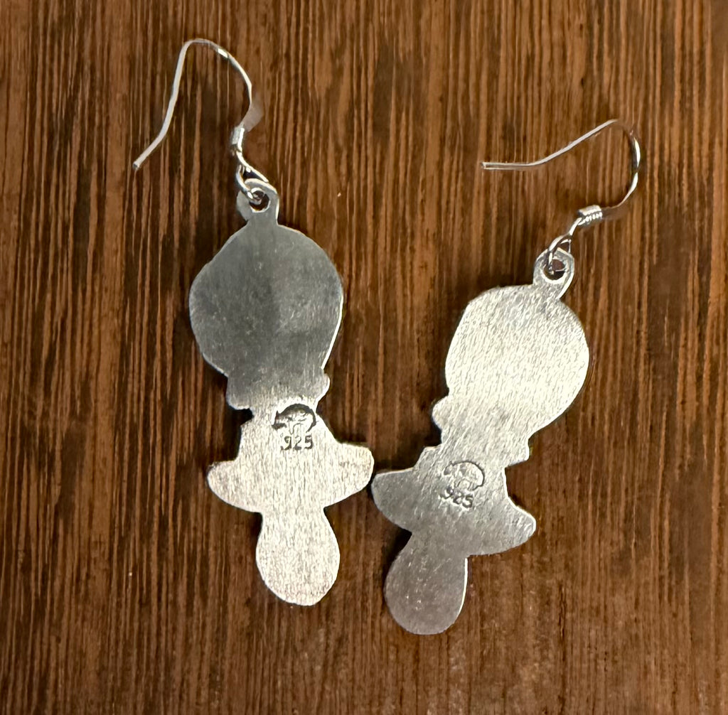 Navajo Handmade Sonoran Gold Earrings by Genevive Francisco