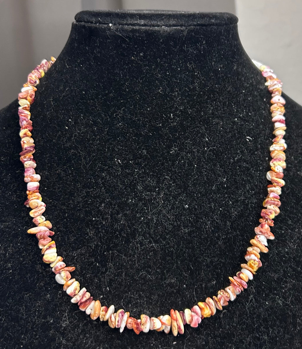 Yellow Spiny Oyster Necklace by Naomi Garcia
