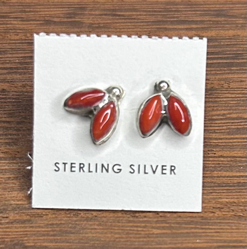 Zuni Handmade Rabbit ear stud earrings