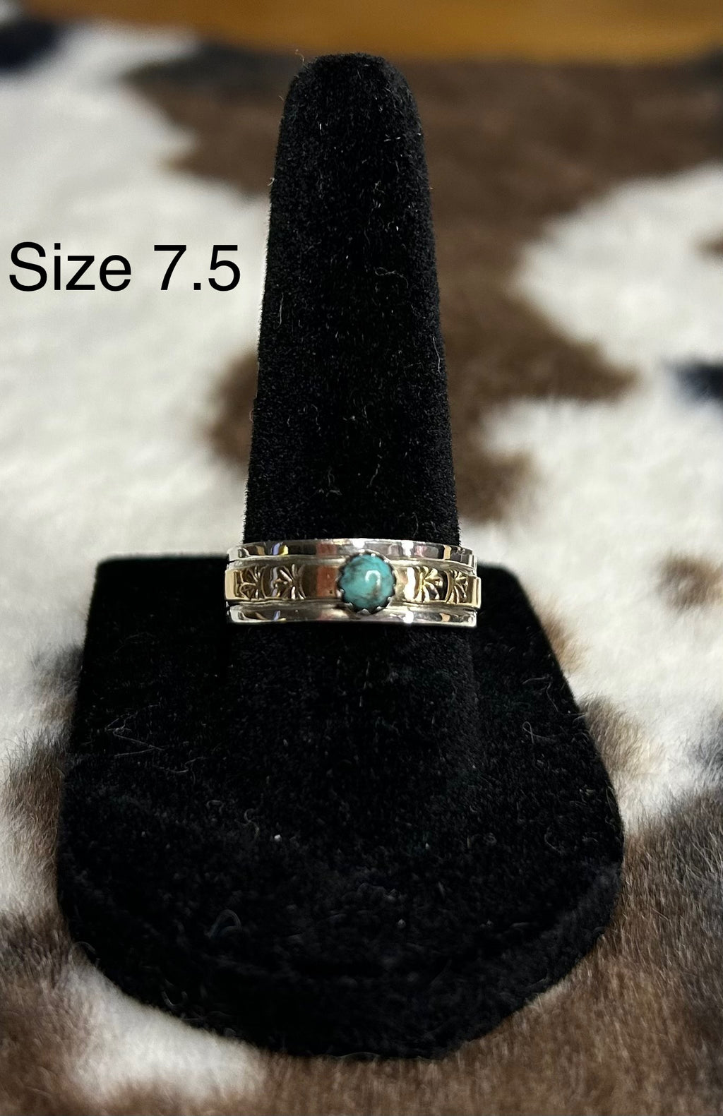 Navajo Handmade Kingman 14k Filled Ring by Juanita Pino