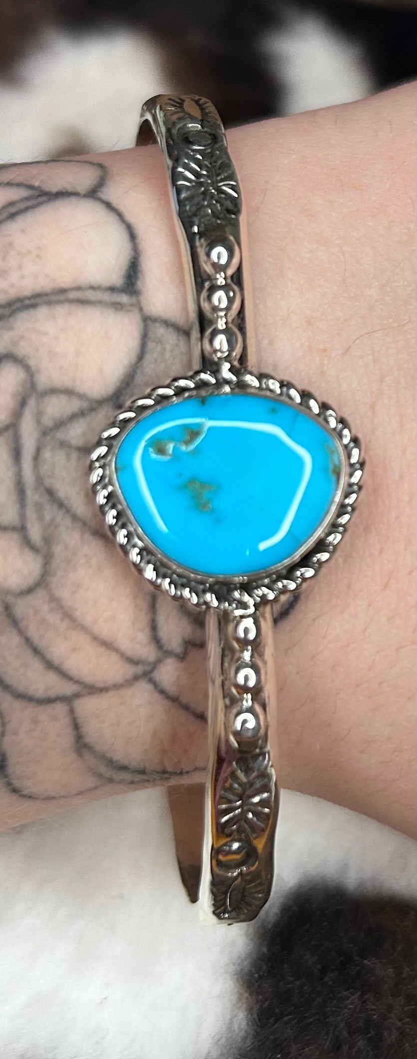Turquoise Cuff Bracelet By Remely Billy