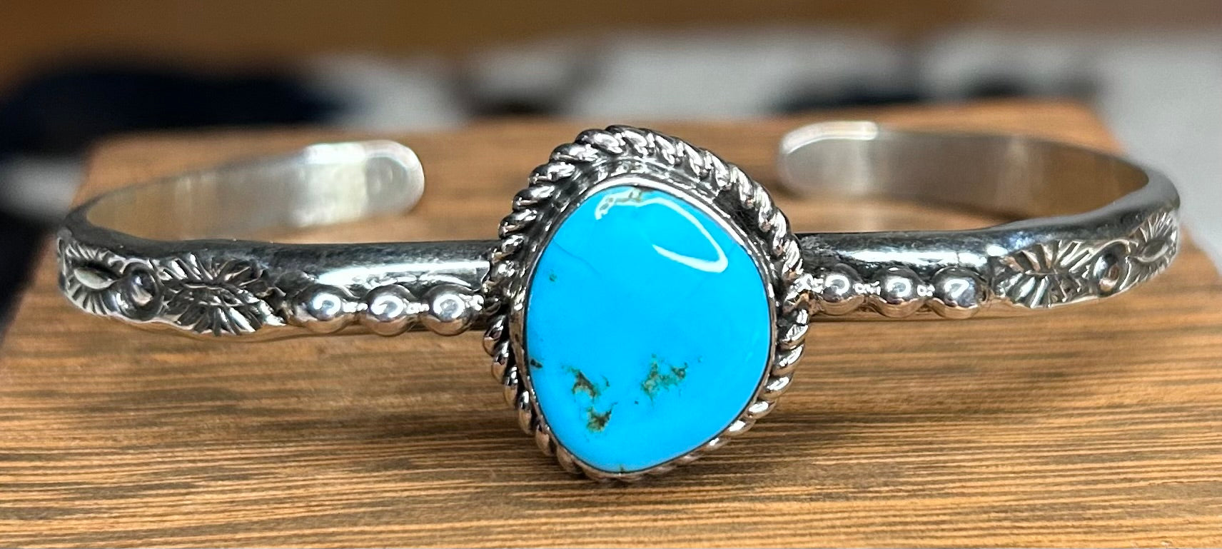 Turquoise Cuff Bracelet By Remely Billy