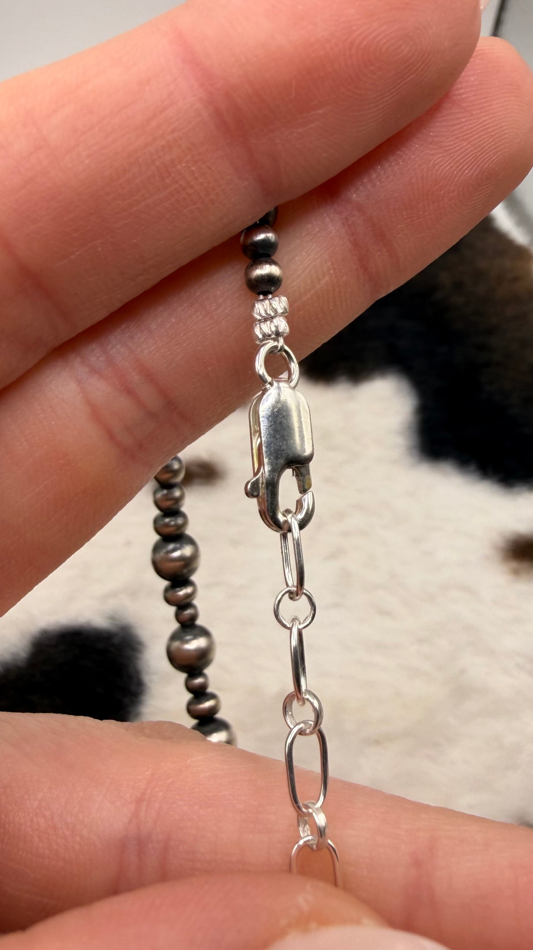 Sterling Silver Machine Made Pearl Bracelet